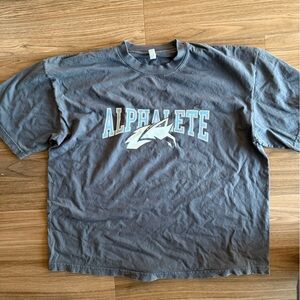 Alphalete Oversized Graphic Wolf head T shirt Pump Cover